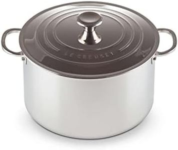 Le Creuset 3-Ply Plus Stainless Steel 28cm Stock Pot with Lid, 96604828000000, Silver