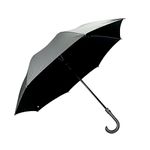 THINKA Black Pongee Umbrella with Elegant J-stick Handle Design - Stay Dry in Style- UV protection- Your Perfect Companion on Sunny Days