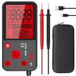 BSIDE Rechargeable Smart Digital Multimeter Electrical Voltage Tester with Large Backlight LCD Ohmmeter Ultra Slim NCV Live Wire Circuit Checker Handheld Multi Tester with Carrying Case