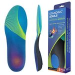 Standing Souls All-Purpose Comfort Insoles, Shock Absorption Sports Shoe Inserts with Arch Support for Men and Women, Work Boots Insoles for Standing All Day, Trim to Fit Inserts, Medium: Men's 8-10 /