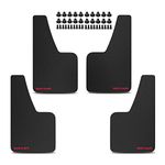 4x Universal Car Mud Flaps Splash Guards Fender Black Compatible with Hatchback Estate Saloon SUV Cabriolet MPV Pickup Van 360mm * 210mm