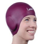 (Windsor Wine) - Swim Caps Ear Protection 3D - Swimming Cap for Women Men - Silicone Swim Cap Waterproof - Fits Long Hair & Short - Adult Swim Cap - Youth Swim Cap - Swim Hats