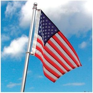 TAYLOR MADE PRODUCTS Stainless Steel Flag Pole Kit - 48" - 304 Stainless Steel - Adjustable Clips for a Secure Fit - Mounting Base and Hardware Included - 2020109081