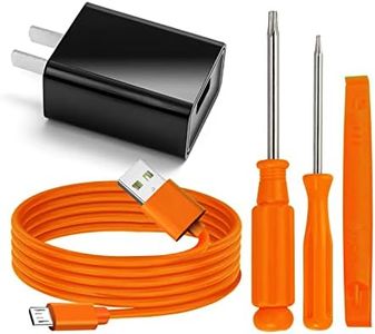 Fast Wall Charger Charging Cable Cord & Replacement Ring Doorbell Screwdriver Fit for Ring Video Doorbell (Released in 2020) 2/3/3 Plus/ 4 Spare kit, Peephole Cam, Doorbell Pro Battery Camera (Orange)