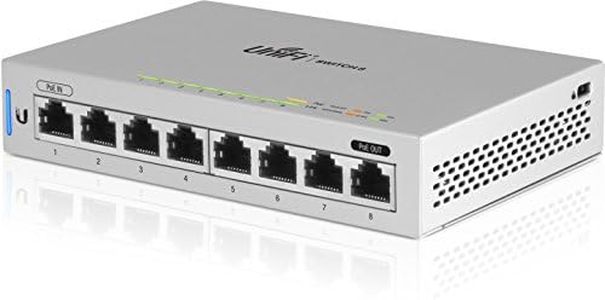 Ubiquiti UniFi US-8 PoE Powered 8 Port Managed Gigabit Switch with PoE Passthrough