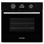 Russell Hobbs Electric Oven 70L 60cm Wide Built In Multifunctional Electric Fan Oven Easy Clean Interior Black RHEO7005B