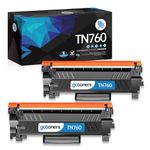 (Chip Included) Gotoners TN760 TN-760 High Yeild Toner Cartridge Compatible for Brother DCP-L2550DW MFC-L2730DW HL-L2390DW MFC-L2750DW HL-L2350DW TN730 TN-730 (Black X 2)