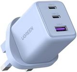 UGREEN USB C Charger Plug, 30W 3-Port USB Fast Charger Plug, USB C Charger Compatible with iPhone 17/16/15/15 Pro/14/13/12, iPad, Galaxy S25/S24/S23, Pixel 9,Blue