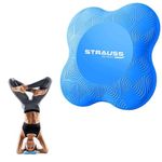 STRAUSS Yoga Knee & Elbow Cushion Pad | Support for Knees, Hands, Wrists, Elbows | Ideal for Planks, Push-ups, Yoga, Meditation, Pilates & Workout | Padding for Joint Protection and Stability, (Blue)