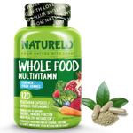 NATURELO Whole Food Multivitamin for Men - Natural Vitamins, Minerals, Antioxidants, Organic Extracts - Vegan/Vegetarian - For Energy, Brain, Heart, Eye Health - 240 Capsules