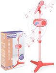 Kids Bluetooth Karaoke Machine for Girls with Adjustable Stand, Karaoke Microphone with Vioce Changer, Singing Recorder - Microphones for Singing Birthday for Girls Boys