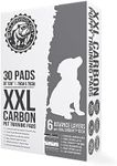 Bulldogology Charcoal XXL Pee Pads for Dogs (30x30) Puppy Pee Pads with Adhesive Sticky Tape - Leak Proof Charcoal Puppy Pads - Ultra Absorbing Charcoal Dog Pads - Activated Carbon Pee Pads (30-Count)