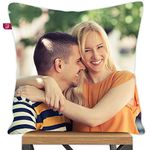 K1Gifts Personalized Photo Pillow/Cushion - Cushion Cover With Filler, White, Set Of 1, Satin, 12X12 Inches