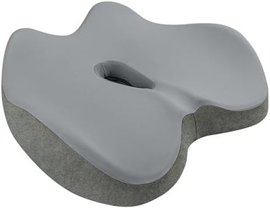 PRIME PICK Coccyx Chair Cushion Memory Foam Tailbone Pillow for Sciatica & Lower Back Relief, Ergonomic U-Shape, (High Density) for Hip Non-Slip Base, Washable Cover Ideal for Office Car & Home (Grey