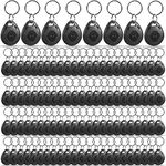 100 X Black RFID Tags Key fobs - 125Khz READ ONLY Proximity ID Card Token Access Control | By UMTMedia®