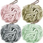 Fu Store Bath Sponges Shower Loofahs 50g Mesh Balls Sponge for Body Wash Bathroom Men Women - 4 Pack Scrubber Cleaning Loofah (50g Multi Color)