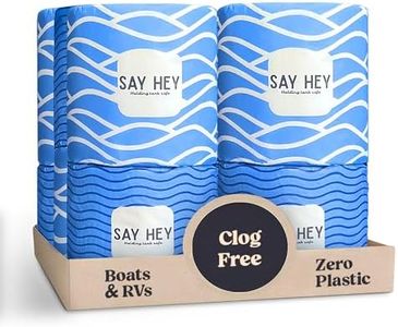 Say Hey Marine Toilet Paper | Premium Bamboo Toilet Paper for Boats - Eco-Friendly & Biodegradable | Holding Tank Safe, Septic Safe, Quick Dissolve Toilet Tissue Paper | Pack of 12 | 2-PLY 300 Sheets