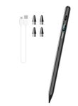 Seiben IPenbox Upgraded Stylus Pen,Ipad Pencil,Ultra High Precision&Sensitivity,Palm Rejection,Digital Display of Charging Level,Tilt Sensitivity,Magnetic Absorption for Ipad 2018 & Later,Black.