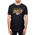 Hybrid Sports - NFL Throwback Brush Script - Officially Licensed Adult Short Sleeve Fan Tee for Men & Women, Kansas City Chiefs - Black, 3X-Large