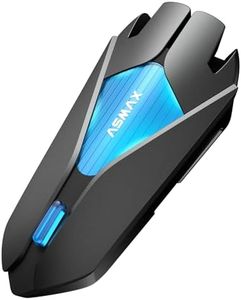 ASMAX Z1 Motorcycle Bluetooth Headset, 10 Riders Mesh Helmet Communication Systems, AI Voice Control Motorcycle Intercom, 42Min Fast Charging, Auto Volume Control/ENC Noise Reduction for Snowmobile