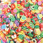 6000Pcs Fruit Nail Art Slices, 3D Fruit Slices Polymer Clay Slices Slime Charms Slices for Lip Gloss Making Supplies Resin and Nail Art Decorations