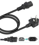 C13 AC Power Cord C2G 88513 1.8 Metre UK Power Cable (3 Pin UK Plug to IEC320C13 to BS 1363) Kettle Lead/Power Cord