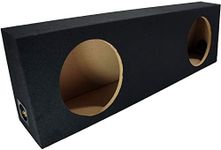 American Sound Connection Dual 12" Subwoofer Regular Standard Cab Truck Sub Box Enclosure 5/8" MDF - Black