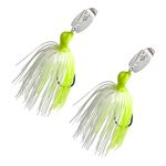 Reaction Tackle Breaker Blade Jig - 3/8oz - Chartreuse White