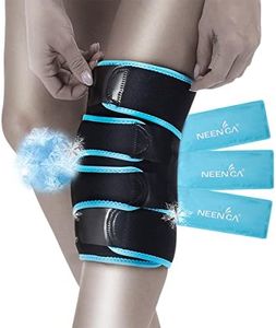 NEENCA Knee Brace with Ice Pack Wrap,Medical Grade Knee Support with 3 Reusable Cold/Hot Gel Pack,Injury and Pain Relief for Meniscus Tear,Joint Pain,Injury Recovery,ACL,Knee Surgery,Sprain & Swelling