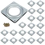 JOIKIT 20 Pack 3.7 Inch Lazy Susan Turntable, Square Bearing Rotating Plate with Screws, Lazy Susan Hardware Ball Bearing Swivel Plates for Serving Trays, Racks, Tables, 300lbs Load Capacity