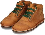 JIM GREEN Men's Barefoot African Ranger Boots Lace-Up Water Resistant Full Grain Leather Work or Hiking Boot, Fudge, 10.5