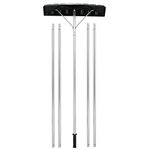 Goplus Snow Roof Rake, Extendable 4.8-20FT Snow Shovel for Snow Removal w/Aluminum Frame & Anti-Slip Handle, Ideal for Roof Car, 25-Inch Blade