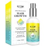 Luv Me Care Biotin Hair Growth Oil Hair Growth Serum for Thicker Longer Fuller Healthier Hair, Prevent Hair Loss & Thinning, All Natural Vitamin Rich Treatment, Women & Men, All Hair Types 1.7 oz