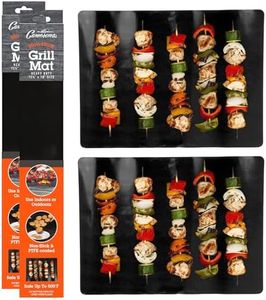 Grilling Mat 2 Pack (13.25"x18") - Heavy Duty 100% Non-Stick Reusable BBQ Grilling Sheet & Pan Liner - Use in Outdoor Barbecue Grill & Indoor Oven - Heat Safe up to 500° F - Grilling Gift for Men