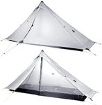 MIER LANSHAN PRO Ultra-Light Tents for Camping 1-Person Backpacking Tents One People 3 Season Tent, Grey