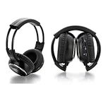 IR Foldable Wireless Headphones 2pcs Bundle for Headrest DVD, Car Entertainment System