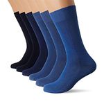 FM London Dress Socks Men's , Blue , 6-11