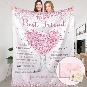 Best Friend Birthday Gifts, Gifts for Best Friend Women Female, Bestie Gifts for Women,Happy Birthday Friend Gift Ideas Woman,Funny BFF Gifts,Friendship Gifts for Women Friends Unique Blanket 60"x 50"