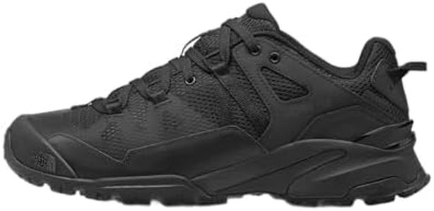THE NORTH FACE Men's Ultra 112 Waterproof Hiking Shoe | Ripstop Leather, Rubber Outsole With 5mm Lugs, Tnf Black/Tnf Black, 8