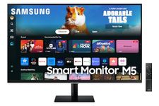 Samsung LS32DM500EUXXU 32" Full HD HDR10 Smart Monitor with Speakers - 1920x1080, USB, HDMI, WiFi, Bluetooth, Remote Control, Smart Hub for TV streaming, Catch Up Apps and Gaming Hub