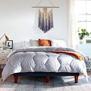Layla All Season Down Alternative Comforter, (White, King/Cal King), 300 Thread Count 100% Cotton Fabric with Corner Loops