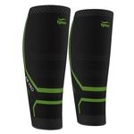 Tynor Calf and Shin Support Air Pro, Black & Green, Medium, 1 Unit