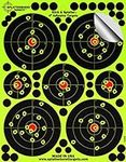 25 Pack - 4" "Stick & Splatter" - Adhesive Splatterburst Target - Instantly See Your Shots Burst Bright Florescent Yellow Upon Impact!