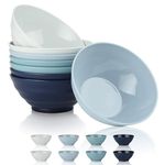 BEWOS Unbreakable Plastic Bowls Set, 8 PCS of 34 OZ Reusable Lightweight Large Bowls, Eco Friendly Bowls, Microwave & Dishwasher Safe Bowls for Serving Soup, Ramen and Salad, Morandi Color Scheme