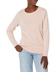 Amazon Essentials Women's French Terry Fleece Crewneck Sweatshirt Sweater, -light pink, Medium