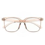 Oversized Blue Light Blocking Glasses for Women Reading Computer Gaming Protection Eye(Orange)