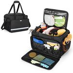 samdew Large Detailing Bag, Detail Organizer for Auto Detailing Supplies Storage, Car Care Box for Vehicle Wash Tools, Car Cleaning Caddy for Detailing Bottles, Buffer, Towel and More, Bag Only