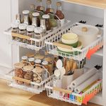 2Pack Pull Out Cabinet Organizer, Slide Out Cabinet Organizer for Kitchen, Pull Out Drawers for Cabinets, Roll Out Shelf Storage Kitchen for Cabinet Organization, Pantry, Bathroom