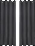 Utopia Bedding Blackout Curtains Grommet Thermal 2 Panels Drapes [Grey, 46 x 72 Inches] Sound Insulated Curtain for Bedroom and Living Room (117x183 cm)