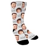 Aolun Face Socks Personalised,Photo Socks,Put Image on Socks,Fathers Day